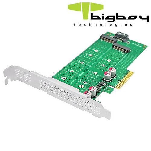 Bigboy BTC-M2G4X2SN PCIe 4.0 x4 PCIe 4.0 x8 2xM.2 1xNVMe 1xSATA Dntrc Adaptr