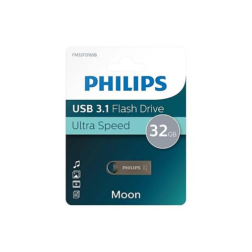 Philips FM32FD165B 32 GB Moon Uzay Grisi USB 3.1 Flash Bellek