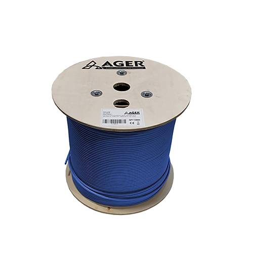 Ager AC-600-5-BL 500 MT UTP CAT6 23AWG 250Mhz LSOH Helojen %100 Mavi Bak�r Datra Kablo