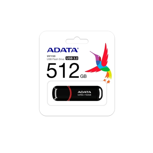 Adata AUV150-512G-RBK 512 GB UV150 Siyah Usb 3.2 Gen 1 Flash Bellek
