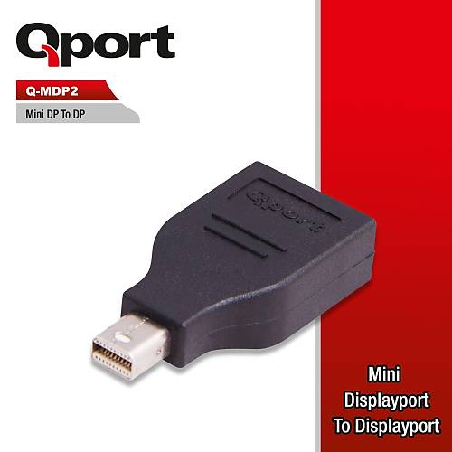 Qport Q-MDP2 mini DISPLAY PORT to DISPLAY PORT Erkek-Dii Dntrc Adaptr