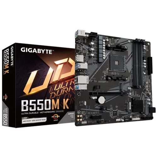 Gigabyte B550M K Sc-AM4 B550 DDR4 4733Mhz 2xM2 1Gbit Lan mATX AMD Anakart