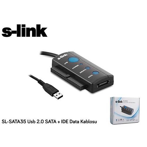 S-Link SL-SATA35 USB 2.0 to SATA + IDE DATA Dntrc Adaptr