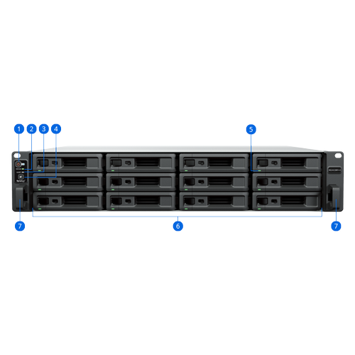Synology RS2423RP-PLUS-II Ryzen V1780B 8GB RAM 12xHDD 4x2.5Gbit LAN A� Depolama NAS Cihaz�