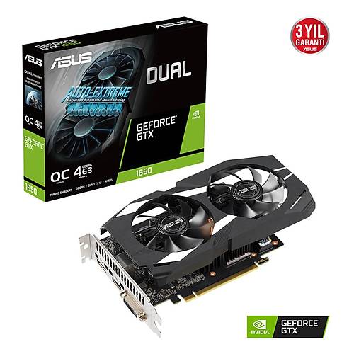 Asus DUAL-GTX1650-O4G-V2 4 GB GDDR5 Geferoce GTX 1650 OC V2 128Bit Ekran Kart