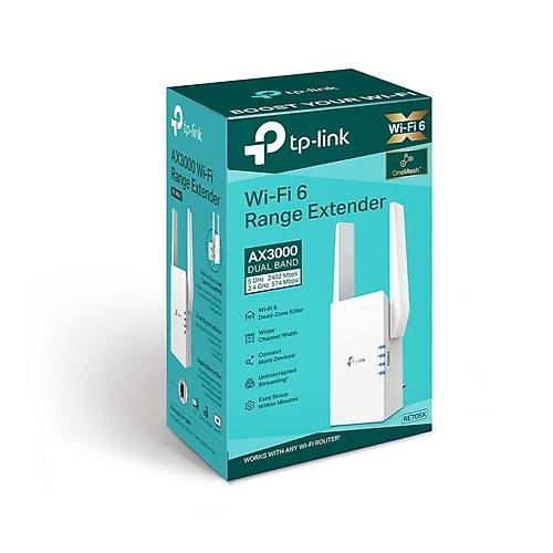 Tp-Link RE705X AX3000 Mbps 1 Port Gigabit Dual Band Menzil Genileticisi