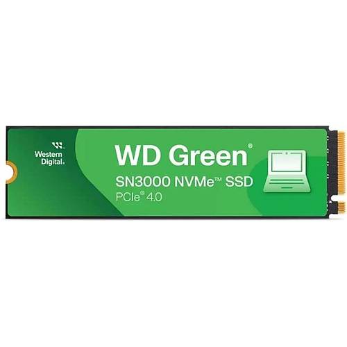 Western Digital WDS200T4G0E SN3000 2 TB 5000-4000Mb/s PCIe NVMe GEn4 22x80 Green SSD Harddisk