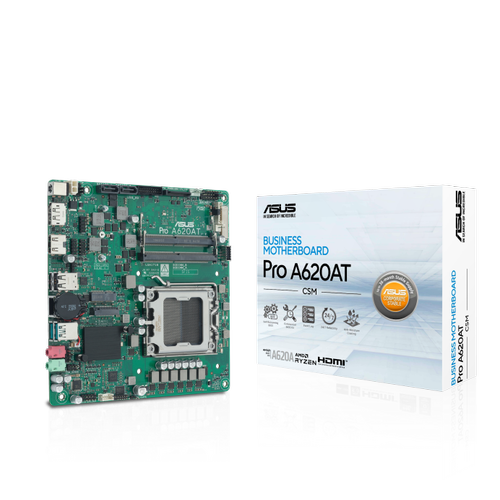 Asus PRO A620AT-CSM Sc-AM5 DDR5 6400Mhz M2 LVDS Balantl mini ITX AMD Anakart