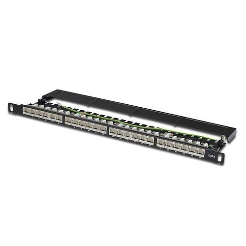 Digitus DN-91624S-Sl-Sh 24 Port 1U CAT6 Z�rhl� Siyah Patch Panel