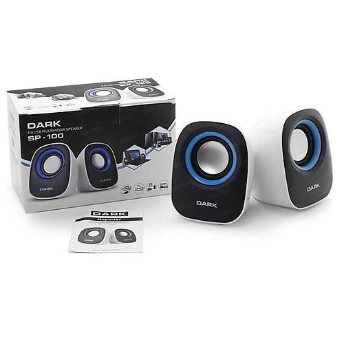 Dark DK-AC-SP100 1+1 6W Multimedia Usb Siyah-Beyaz Speaker
