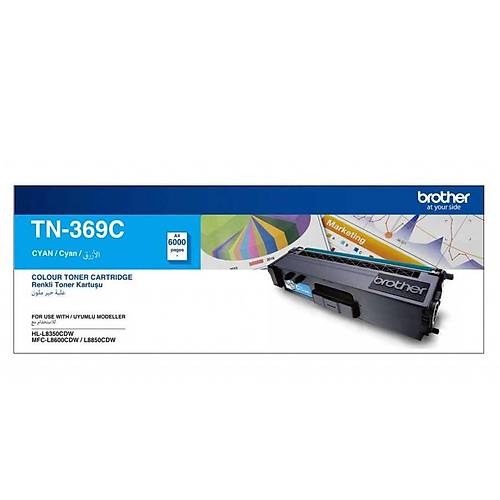 Brother TN-369C 6.000 Sayfalk Mavi Orijinal Lazer Toner