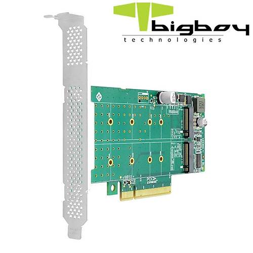 Bigboy BTC-M2G4X2 PCIe 4.0 x4  PCIe 4.0 x8 2xm.2 NVMe Dntrc Adaptr