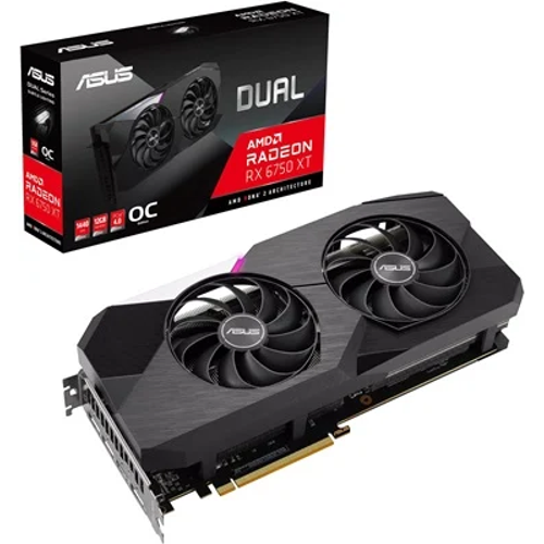 Asus DUAL RX6750XT O12G 12 GB GDDR6 Radeon DUAL RX6750XT OC 192Bit AMD Ekran Kart