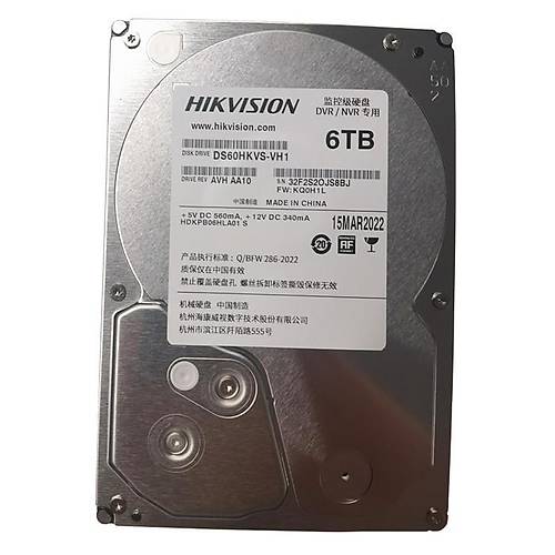 Hikvision DS60HKVS-VX1 6 TB 5400Rpm 128MB SATA3 3.5 inch 7/24 Gvenlik Harddiski