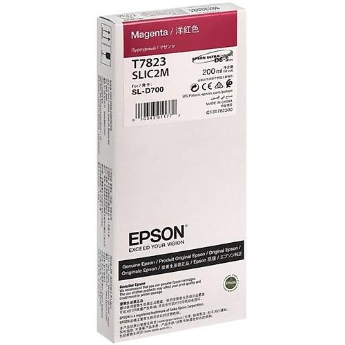 Epson C13T78230N SL-D700 T7823 Surelab 200Ml Krmz Orijinal Inkjet Kartu