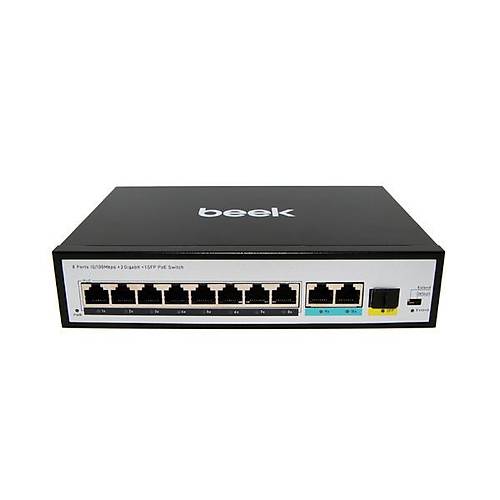 Beek BN-FS-1083P2G1S 8 Port 10/100Mbps PoE 3100Mbps Masa�st� PoE Switch