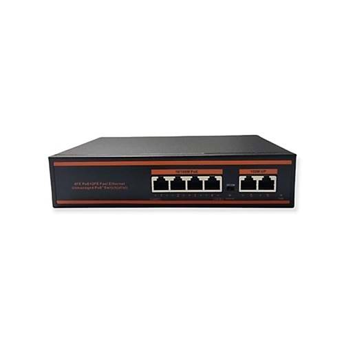 Nova ND1PG0421A 4 Port Gigabit PoE+ 2 Port uplink 1 Port SFP 78W PoE Switch