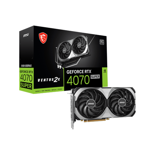 Msi RTX 4070 SUPER 12G VENTUS 2X OC 12 GB GDDR6X GeForce RTX 4070 SUPER VENTUS 2X OC 192Bit NVIDIA Ekran Kart