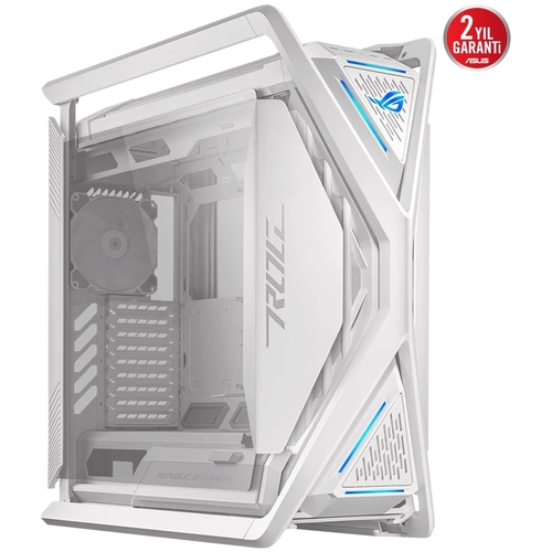 Asus ROG GR701 PSU YOK Fanl� Al�mimyum �elik Ala��ml� Temperli Cam ETAX Beyaz Oyuncu Kasas�