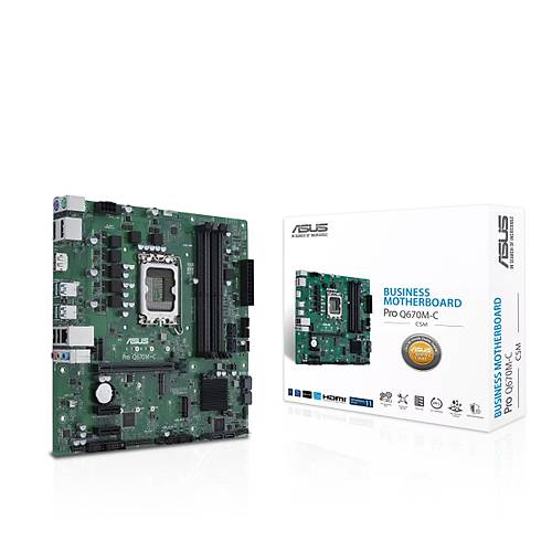 Asus PRO Q670M-C-CSM Lga-1700 Q690 DDR5 3200Mhz 2xM2 TPM vPRO Destei mATX INTEL Anakart