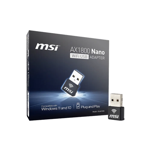 Msi AX1800 NANO WIFI USB ADAPTER USB AX1800 Nano Wi-Fi 6 Kablosuz A� Adapt�r�