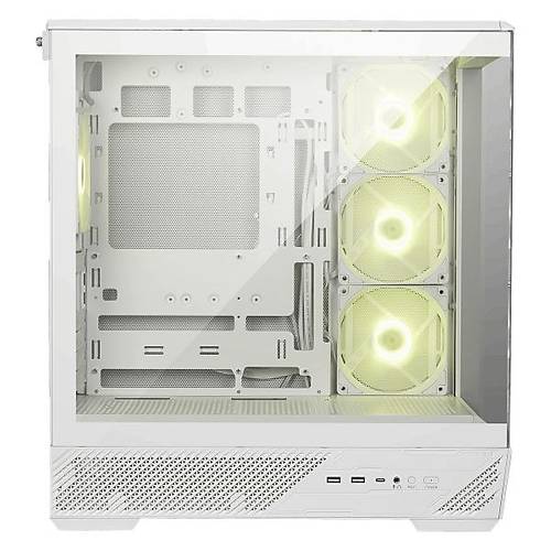 Msi MAG PANO 130R PZ WHITE PSU YOK 4x12cm ARGB Fanl� Panoramik Beyaz Bilgisayar Kasas�