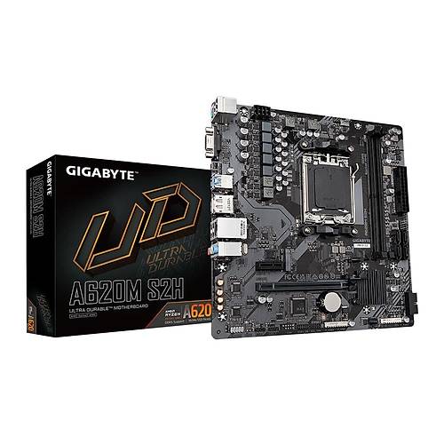 Gigabyte A620M S2H Sc-AM5 A620 DDR5 6400Mhz M.2 mATX AMD Anakart