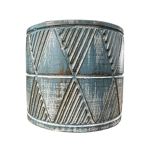 Bitki Tasar�m� Ev dekorasyon Mavi Eskitme Piramit Beton Saks� �i�eklik Saks�l�k