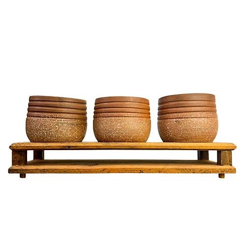 Bitki Tasar�m� Ev dekorasyon Aksesuar Kahverengi Granit Efektli �izgili Toprak Saks� ��l� Ah�ap Tabanl� �i�eklik Saks� Saks�l�k