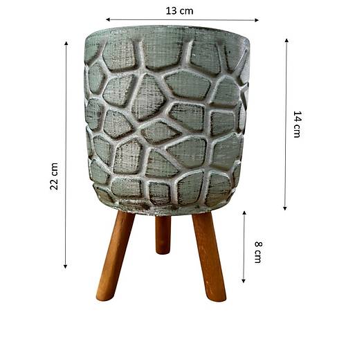 Bitki Tasar�m� Ev dekorasyon Ye�il Eskitme Ta� Desen Beton Saks� Ayakl� �i�eklik Saks�l�k