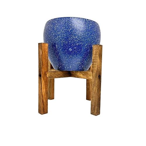 Bitki Tasarm Lacivert Granit Toprak Saks Sakslk Salon ieklik 4 Ayakl - 15 CM