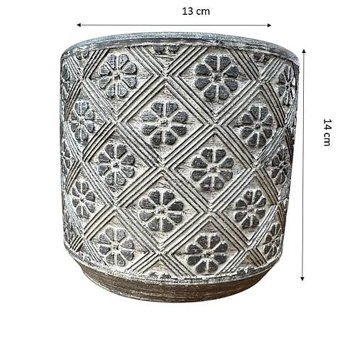 Bitki Tasar�m� Ev dekorasyon Gri Yonca Beton Saks� �i�eklik Saks�l�k