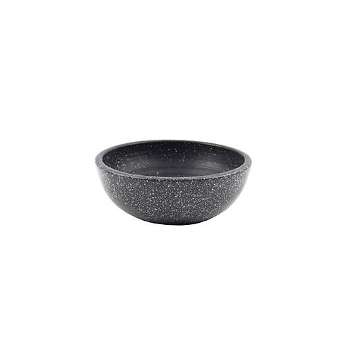 Bitki Tasar�m� Ev Dekorasyon Siyah Granit Aranjman Sunumluk Toprak Saks� 20 Cm �ap