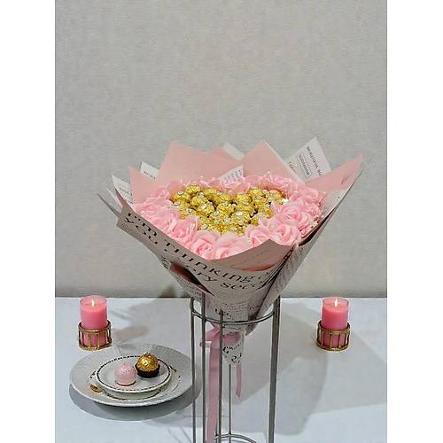 Luxury �ikolata & Saten G�l Buketi