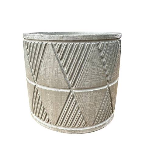 Bitki Tasar�m� Ev dekorasyon Bej Piramit Beton Saks� �i�eklik Saks�l�k