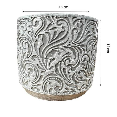 Bitki Tasar�m� Ev dekorasyon Gri �i�ek Desen Beton Saks� �i�eklik Saks�l�k