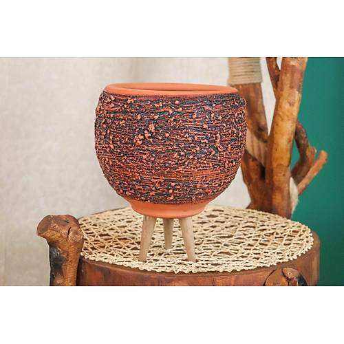 AHAP AYAKLI PSKRTME MODEL TERRACOTA DOAL TOPRAK SAKSI
