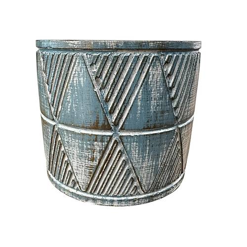 Bitki Tasar�m� Ev dekorasyon Mavi Eskitme Piramit Beton Saks� �i�eklik Saks�l�k