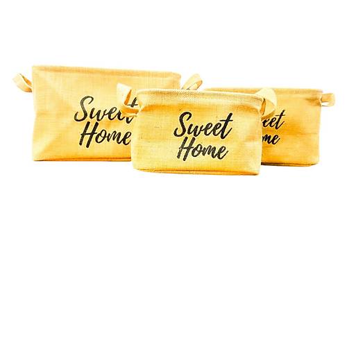 Bitki Tasar�m� Sweet Home J�t Has�r Ev D�zenleyici Mutfak Banyo Salon Sepeti Katlan�r S�v� Korumal� ��l� Set