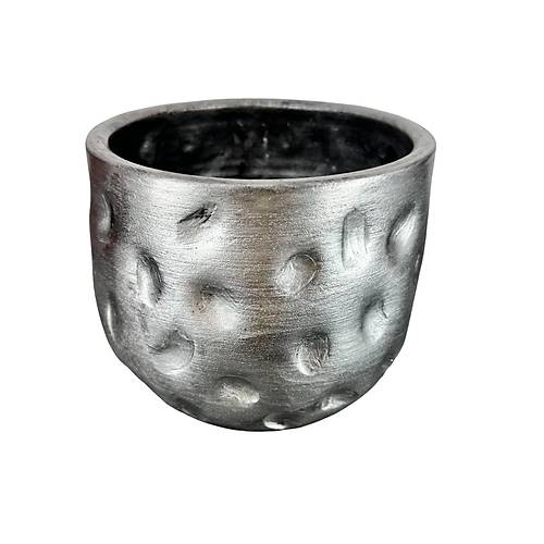 Bitki Tasarm Gm Desenli Toprak Saks Sakslk Salon ieklik - 19 CM
