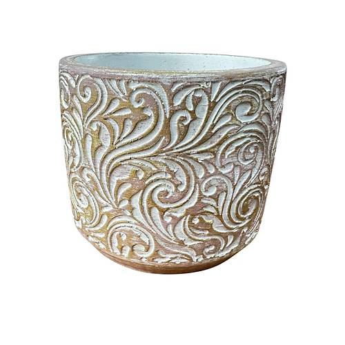 Bitki Tasar�m� Ev dekorasyon Gold �i�ek Desen Beton Saks� �i�eklik Saks�l�k