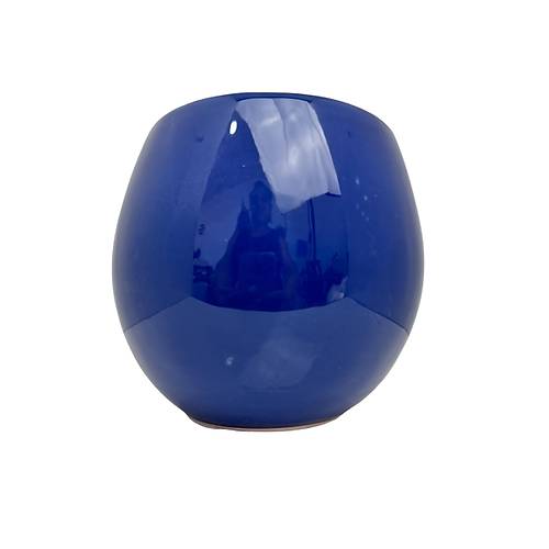 Bitki Tasarm Seramik Kre Akvaryum Saks Vazo Lacivert