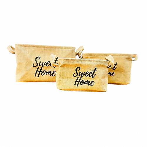 Bitki Tasar�m� Sweet Home J�t Has�r Ev D�zenleyici Mutfak Banyo Salon Sepeti Katlan�r S�v� Korumal� ��l� Set