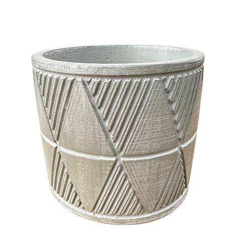 Bitki Tasar�m� Ev dekorasyon Bej Piramit Beton Saks� �i�eklik Saks�l�k