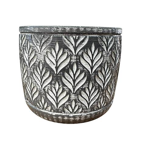 Bitki Tasar�m� Ev dekorasyon Antrasit Lotus Beton Saks� �i�eklik Saks�l�k