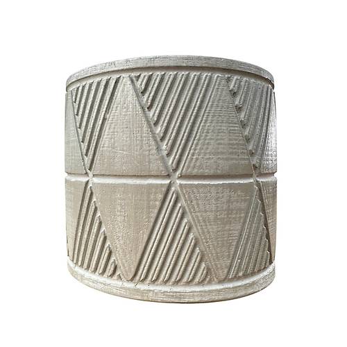 Bitki Tasar�m� Ev dekorasyon Bej Piramit Beton Saks� �i�eklik Saks�l�k