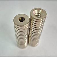 15x3 mm Hav�a Delikli Neodyum M�knat�s (�ap 15 mm Kal�nl�k 3 mm) Metrik 10/5,5