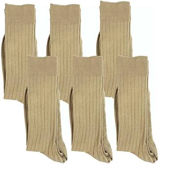 6'lı Taban Havlu Kanallı Asker Çorabı Haki Renk