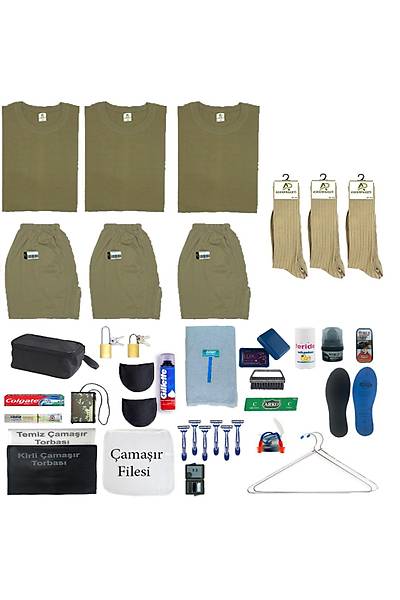 3'lü Tavsiye Asker Seti: Bedelli/Acemi Yazlýk Askeri Malzeme Paketi
