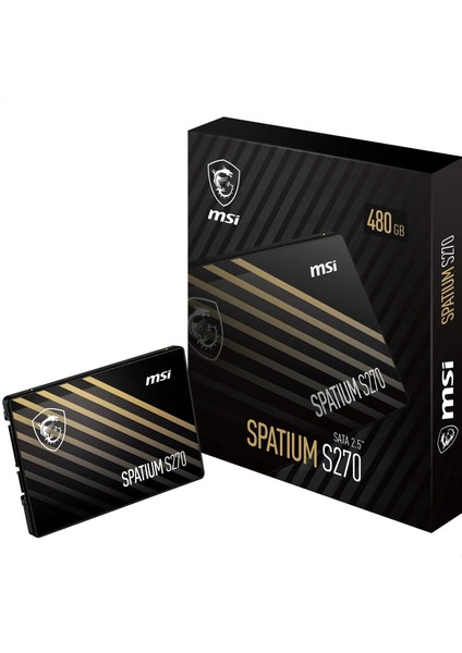 MSI Msı SSD Spatıum S270 Sata 2.5" 480GB R:500 W:450